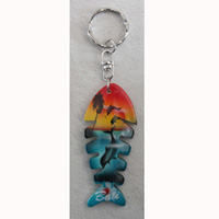 Airbrushed Keychains, Made From Wood