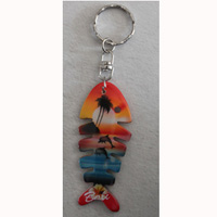Airbrushed Keychains, Made From Wood