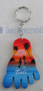 Airbrushed Keychains, Made From Wood