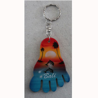 Airbrushed Keychains, Made From Wood