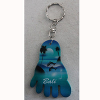 Airbrushed Keychains, Made From Wood