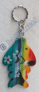 Airbrushed Keychains, Made From Wood