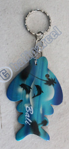 Airbrushed Keychains, Made From Wood
