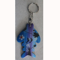 Airbrushed Keychains, Made From Wood