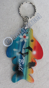 Airbrushed Keychains, Made From Wood