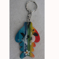 Airbrushed Keychains, Made From Wood