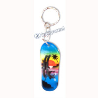 Airbrushed Keychains, Made From Wood