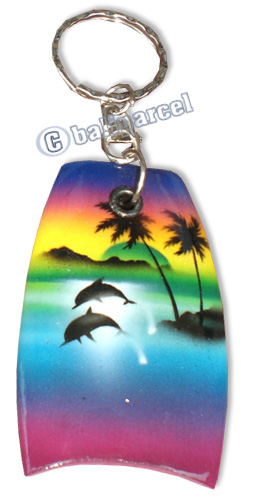Airbrushed Keychains, Made From Wood