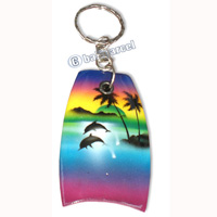 Airbrushed Keychains, Made From Wood