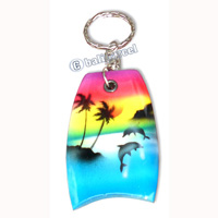Airbrushed Keychains, Made From Wood