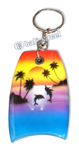 Airbrushed Keychains, Made From Wood