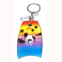 Airbrushed Keychains, Made From Wood