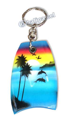 Airbrushed Keychains, Made From Wood
