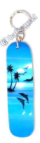 Airbrushed Keychains, Made From Wood