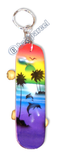 Airbrushed Keychains, Made From Wood
