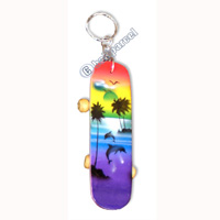 Airbrushed Keychains, Made From Wood