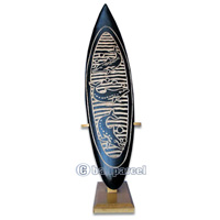 Wooden Surfboard Carving,  Handcarved From Pinus Wood 
