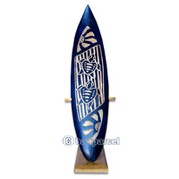 Wooden Surfboard Carving,  Handcarved From Pinus Wood