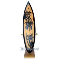 Wooden Surfboard Carving,  Handcarved From Pinus Wood 