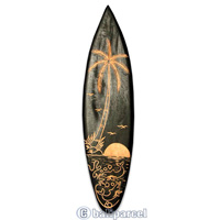 Wooden Surfboard Carving,  Handcarved From Pinus Wood 