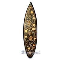 Wooden Surfboard Carving,  Handcarved From Pinus Wood 