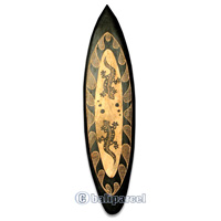 Wooden Surfboard Carving,  Handcarved From Pinus Wood
