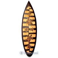 Wooden Surfboard Carving,  Handcarved From Pinus Wood
