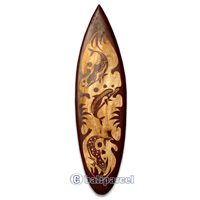 Wooden Surfboard Carving,  Handcarved From Pinus Wood