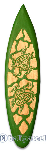 Wooden Surfboard Carving,  Handcarved From Pinus Wood