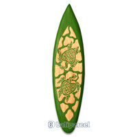 Wooden Surfboard Carving,  Handcarved From Pinus Wood