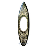 Wooden Surfboard Mirror And Carving, Handcarved From Pinus Wood