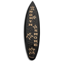 Wooden Surfboard Carving,  Handcarved From Pinus Wood 