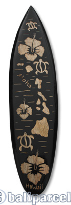 Wooden Surfboard Carving,  Handcarved From Pinus Wood 