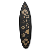 Wooden Surfboard Carving,  Handcarved From Pinus Wood 