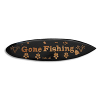 Wooden Surfboard Carving,  Handcarved From Pinus Wood 