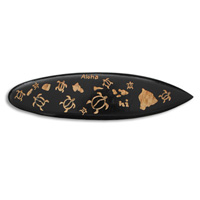 Wooden Surfboard Carving,  Handcarved From Pinus Wood