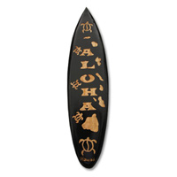 Wooden Surfboard Carving,  Handcarved From Pinus Wood 