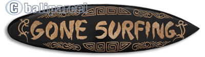 Wooden Surfboard Carving,  Handcarved From Pinus Wood 