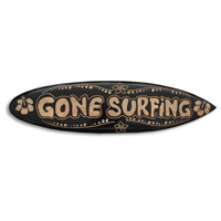 Wooden Surfboard Carving,  Handcarved From Pinus Wood 