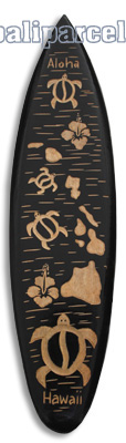 Wooden Surfboard Carving,  Handcarved From Pinus Wood