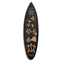 Wooden Surfboard Carving,  Handcarved From Pinus Wood