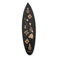 Wooden Surfboard Carving,  Handcarved From Pinus Wood 