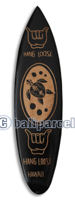 Wooden Surfboard Carving,  Handcarved From Pinus Wood 