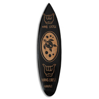 Wooden Surfboard Carving,  Handcarved From Pinus Wood 