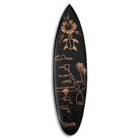 Wooden Surfboard Carving,  Handcarved From Pinus Wood 