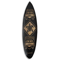 Wooden Surfboard Carving,  Handcarved From Pinus Wood 