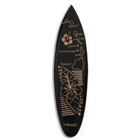 Wooden Surfboard Carving,  Handcarved From Pinus Wood 