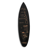 Wooden Surfboard Carving,  Handcarved From Pinus Wood