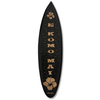 Wooden Surfboard Carving,  Handcarved From Pinus Wood 