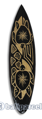 Wooden Surfboard Carving,  Handcarved From Pinus Wood 